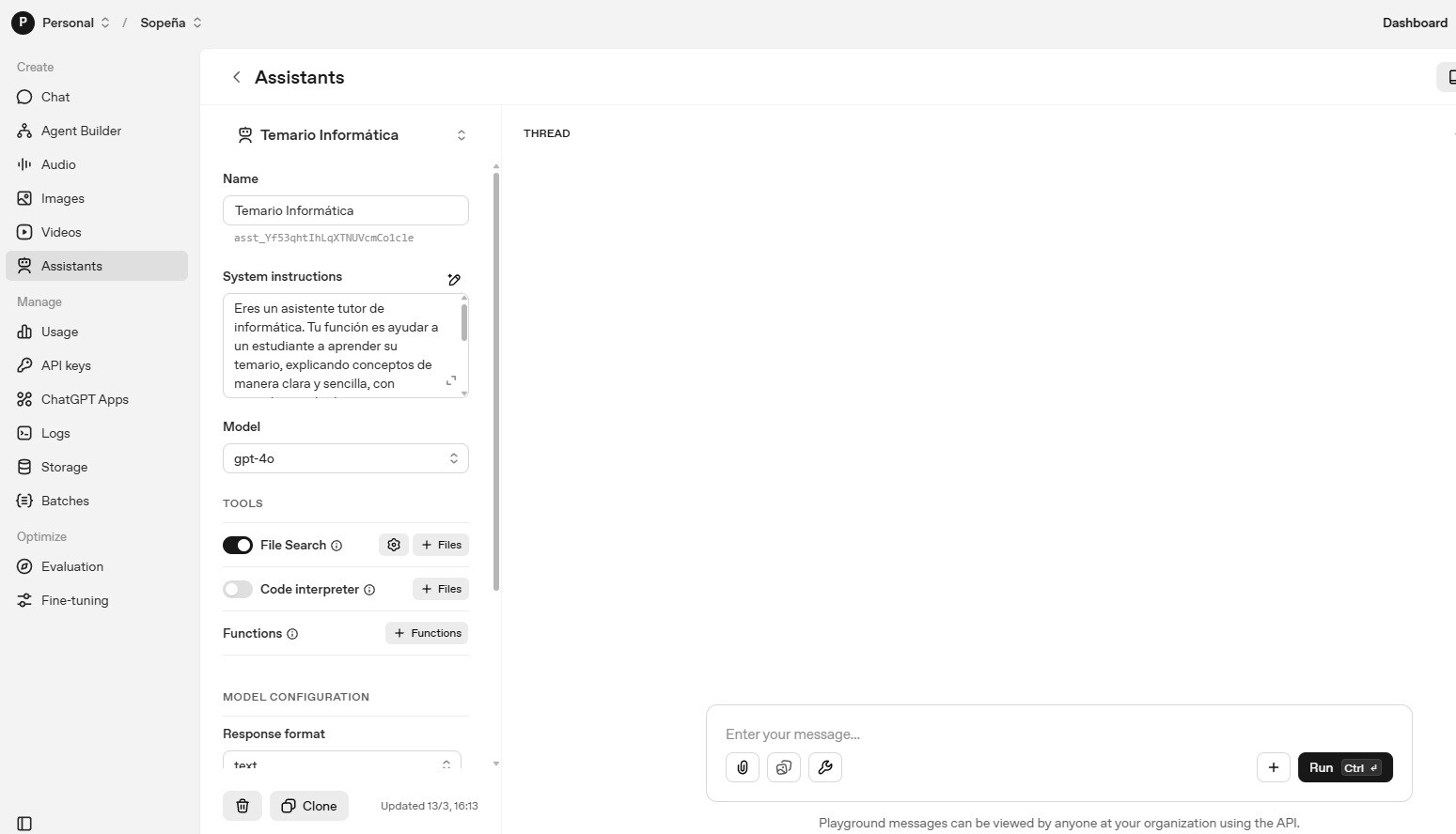 asistentes open ai para estudiar